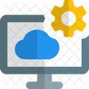 Configuração de nuvem de computador  Ícone