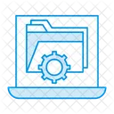 Laptop Pasta Configuracao Icon