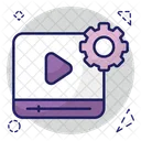 Configuracao De Video Gerenciamento De Video Desenvolvimento De Video Ícone