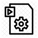 Configuracao De Video Arquivo Documento Ícone
