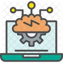 Computadora Portatil Sincronizacion En La Nube Nube Icon