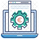 Configuracion De Archivos En Linea Gestion De Procesos De Negocio Mejora Del Rendimiento Empresarial Icono