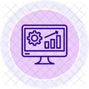 Icono De Linea De Configuracion De Graficos En Linea Icono