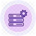 Icono De Linea De Configuracion Del Servidor Icono