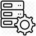 Configuracion Del Servidor De Datos Bastidores De Datos Mantenimiento Del Centro De Datos Icono