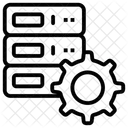 Configuracion Del Servidor De Datos Bastidores De Datos Mantenimiento Del Centro De Datos Icono