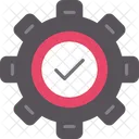 Configuracoes Tick Engrenagem Icon