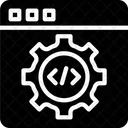 Configurações de código da web  Ícone