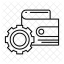 Configuration De Portefeuille Blockchain Cryptomonnaie Icône