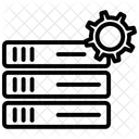Icone De Ligne De Configuration Du Serveur Icône