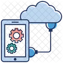 Cloud Computing Configuration Mobile Maintenance Mobile Icône