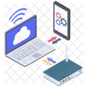 Configurazione Cloud Manutenzione Cloud Impostazione Cloud Icon