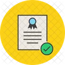 Confirm Approve Certificate Icon