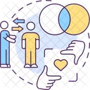 Confirmation bias in relationship  Icon
