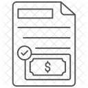 Confirmation De Paiement Icone Thinline Icône