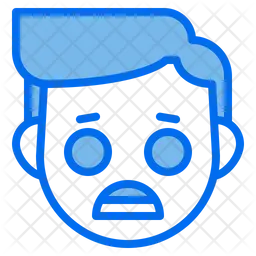 Confounded Boy Emoji Icon
