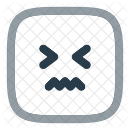 Confounded square Emoji Icon