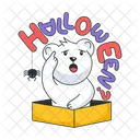 Halloween Day Confused Bear Scared Bear Icon