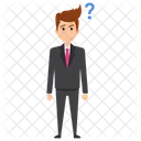 Businessman Thinking Problem Icon