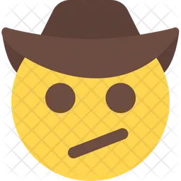 Confused Cowboy Emoji Icon