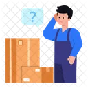 Confused Delivery Man  Icon