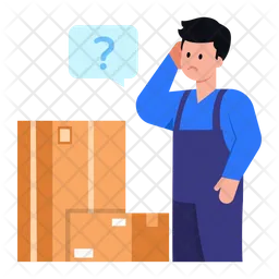 Confused Delivery Man  Icon