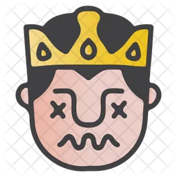 Confused King Emoji Icon