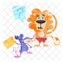 Naughty Rat Confused Lion Naughty Mouse Icon
