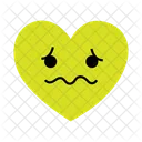 Confused Love Emoji Heart Icon