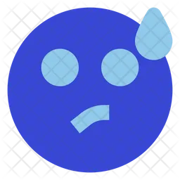 Confused Sweat Emoji Icon