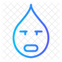 Confusing Emoji Weird Smileys Expression Emoticon Water Drop Blood Icon