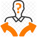 Confusion En La Toma De Decisiones Dilema Incertidumbre Icono