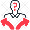 Confusion En La Toma De Decisiones Dilema Incertidumbre Icono