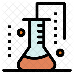 Conical Flask Icon - Download in Colored Outline Style