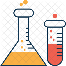 Conical Flask Icon - Download in Colored Outline Style