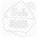 Conjunto De Etiquetas De Viernes Negro Icono