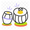 Conjunto De Tabla Tambores De Mao Tambores Pequenos Ícone