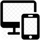 연결 컴퓨터 스마트폰 아이콘
