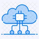 Connect To Cloud Cloud Chip Cloud Technology Icon