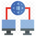 Connected Computer Network Icon