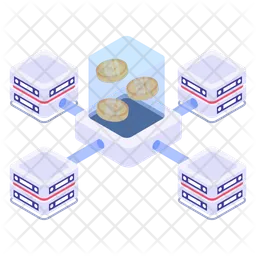 Connected Blockchain  Icon