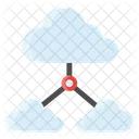 Connected Clouds Cloud Computing Cloud Sharing Icon