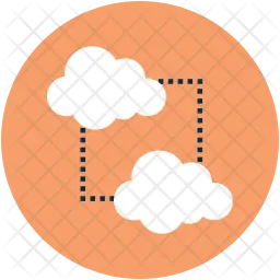 Connected clouds  Icon