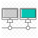 Connected Computer  Icon