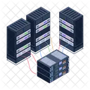 Server Room Data Servers Connected Databases Icon
