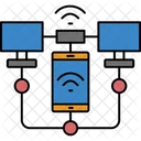 Connected Device Network Mobile Icon