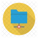 Connected Folder Network Data Icon