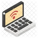 Connected Laptop Portable Computer Notebook Computer Icon