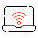 Connected Laptop Wireless Connection Broadband Network Icon