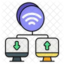 Connected Monitors Broadband Network System Download Icon